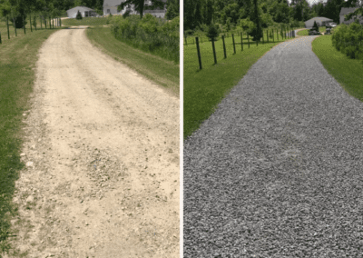 Driveway Construction Lapeer County MI – Before & After Image 1